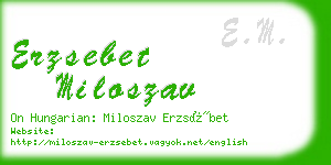 erzsebet miloszav business card